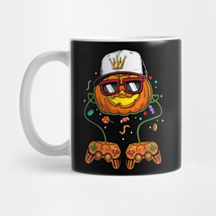 Halloween Gamer Costume Scary Pumpkin Mens Boys Video Gamer Mug